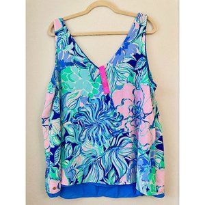 XL Lilly Pulitzer Party Thyme Florin Reversible Tank Top